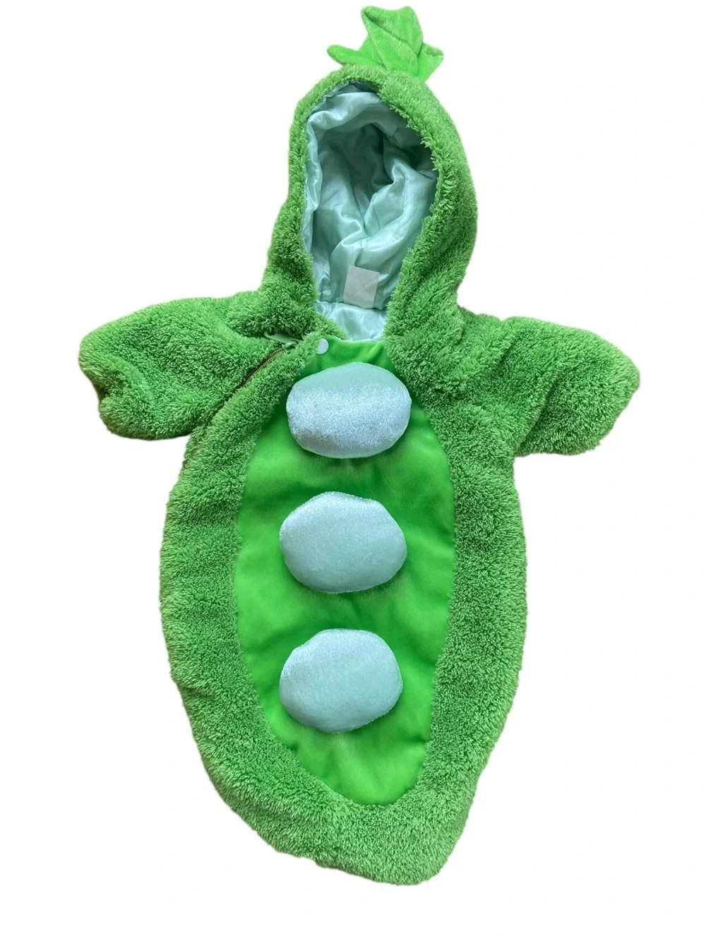 Underwraps Pea In A Pod Costume Infant 0-6 Months Green Halloween Cozy Party